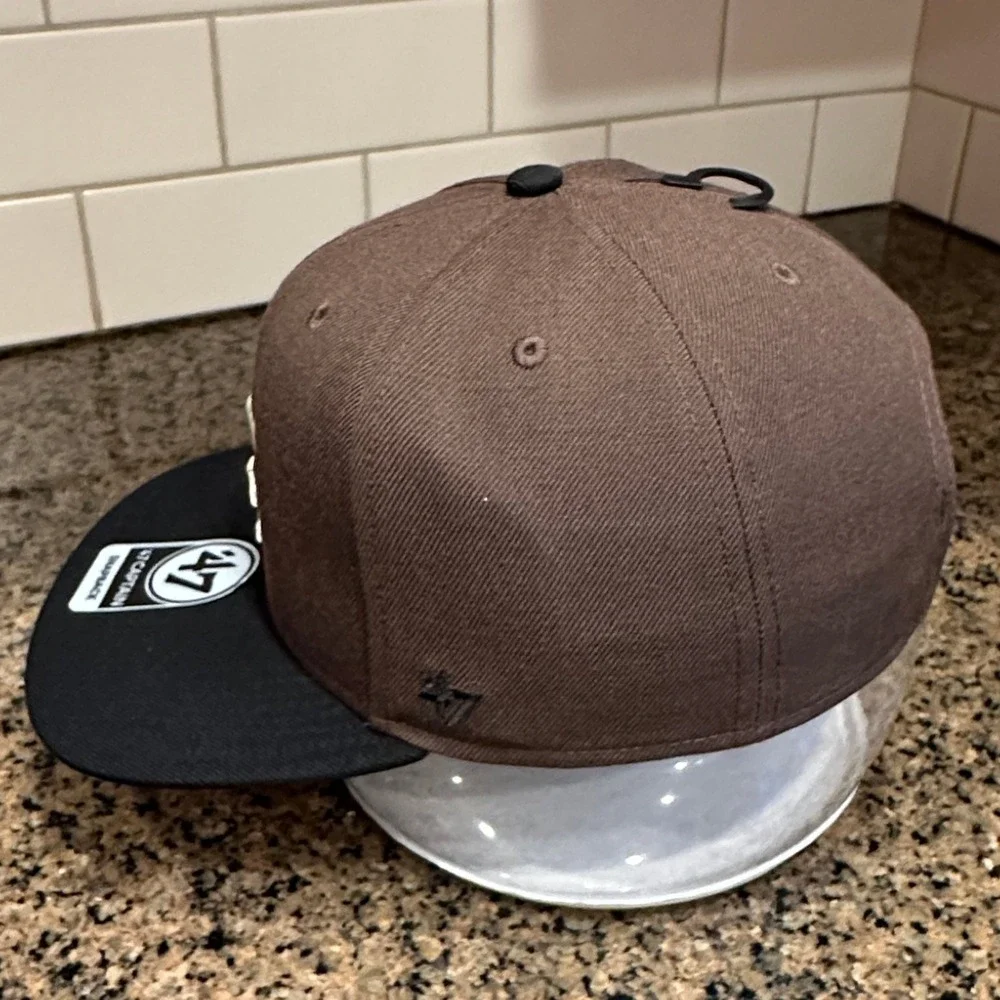 Los Angeles Dodgers '47 Captain Snapback Hat Brown Black 1955 World Series New